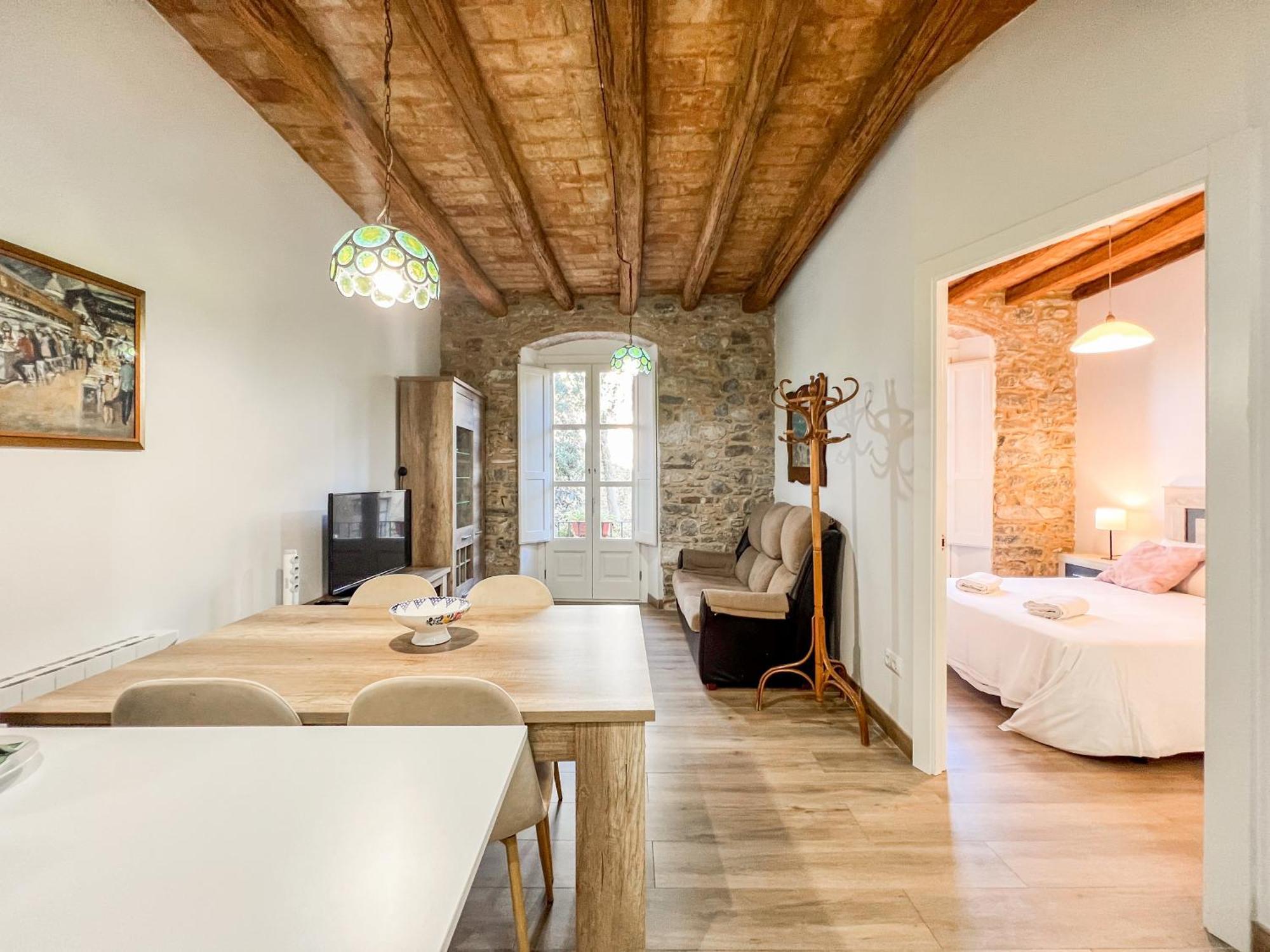 Ganganell Centre Apartamento Con Patio Besalú Exterior foto